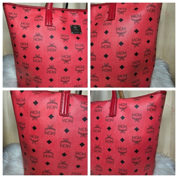 MCM red tote - Picture 9 of 14